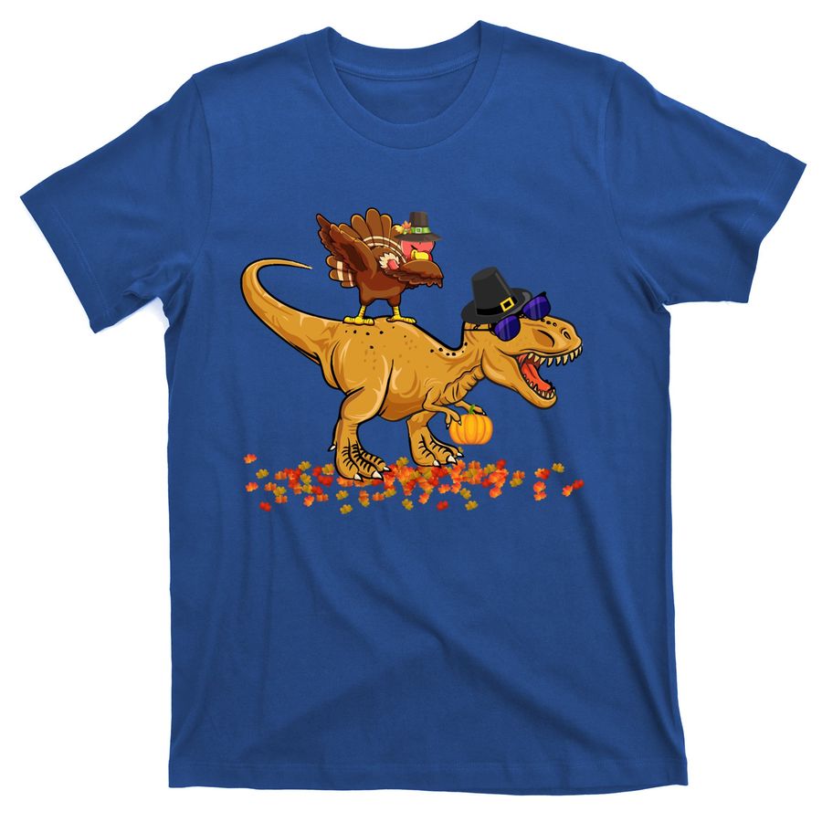 Funny Thanksgiving Turkey Apparel Trex Dinosaur Dino Gift T-Shirts