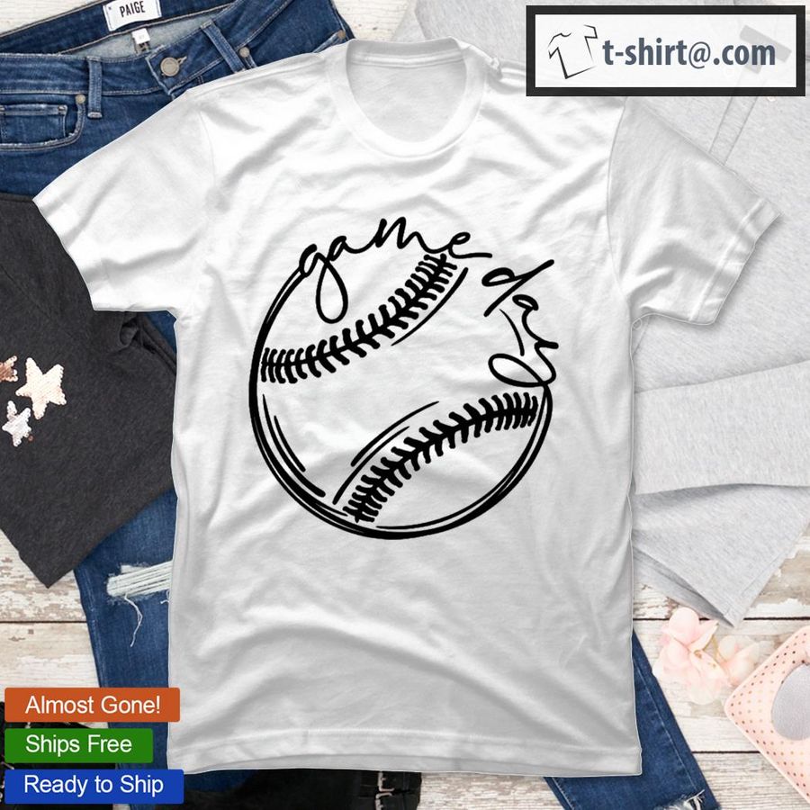 Game Day Baseball Softball Sports Fan Matching T-Shirt