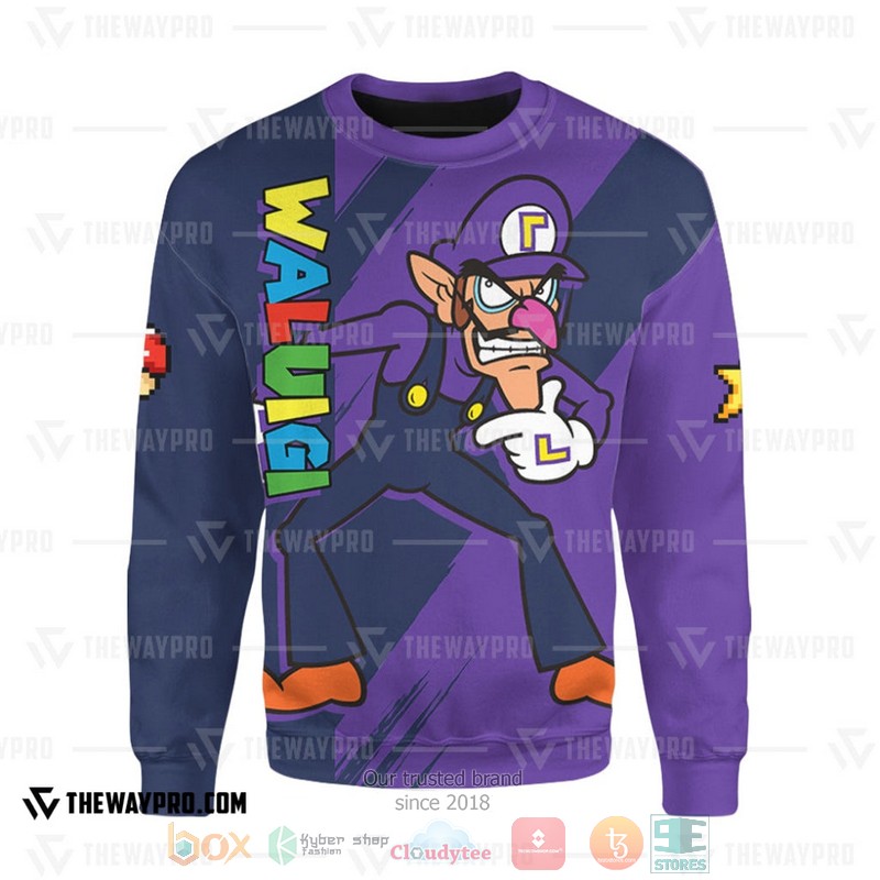 Game Super Mario Waluigi Ugly Sweater