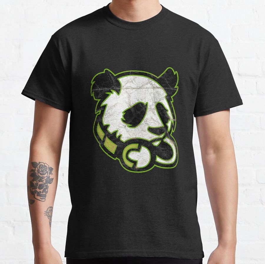 Gaming Panda With Headphones Headset Classic T-Shirt