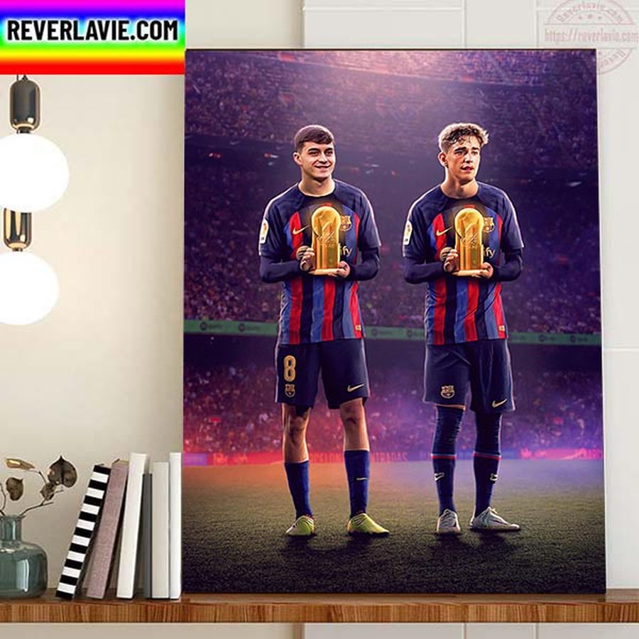 Gavi Barcelona Wins The Kopa Trophy 2022 Home Decor Poster Canvas