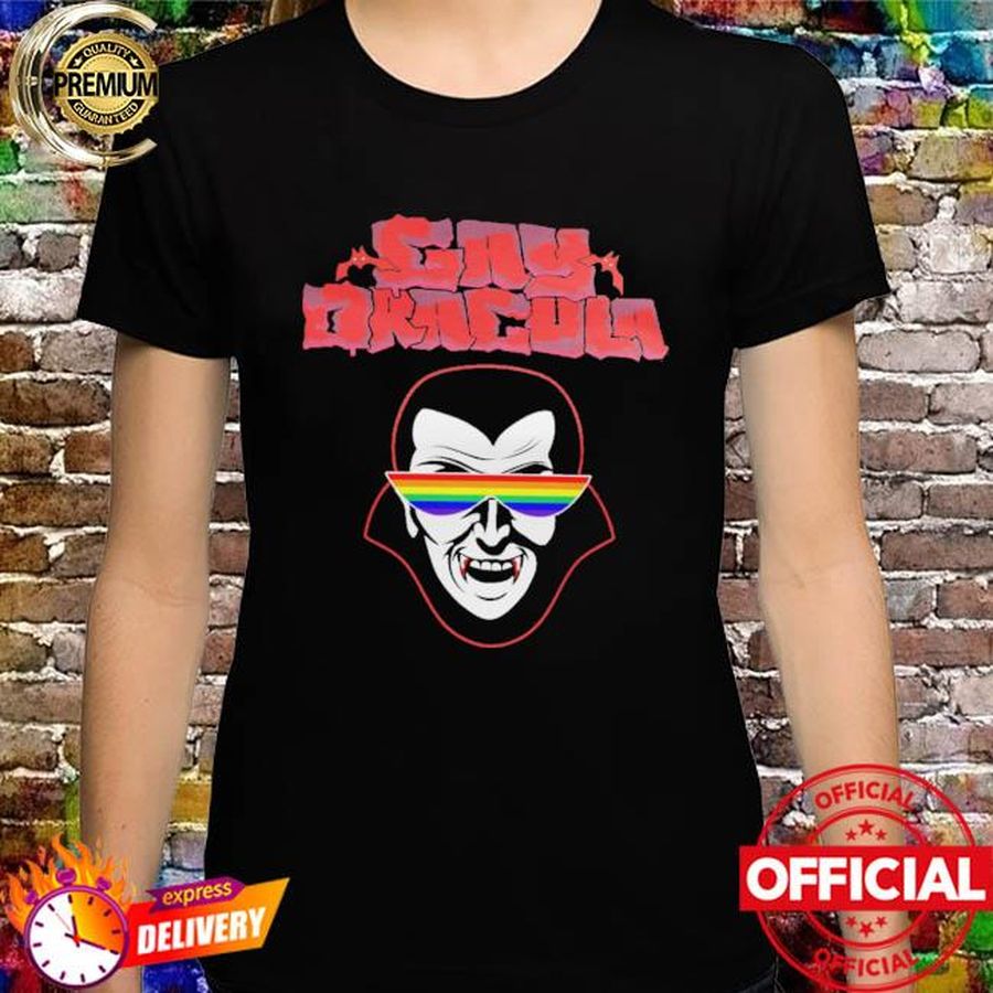 Gay Dracula Shirt Gay Vampire LGBT Sunglasses