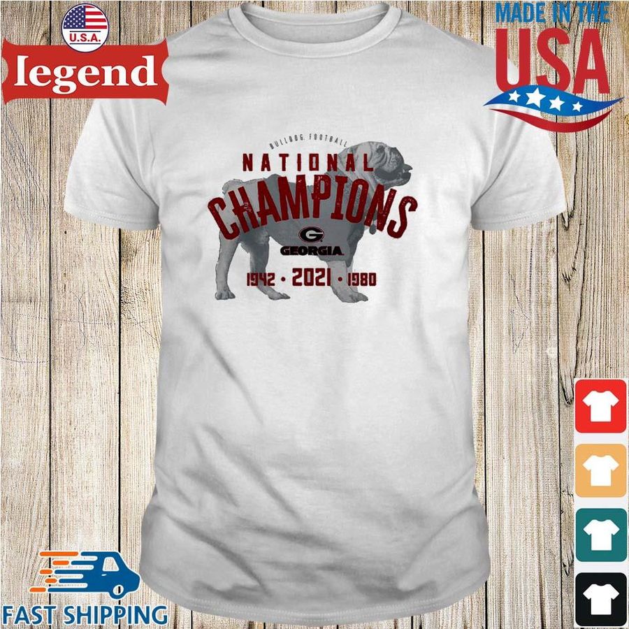 Georgia Bulldogs 3-Time Football National Champions shirt