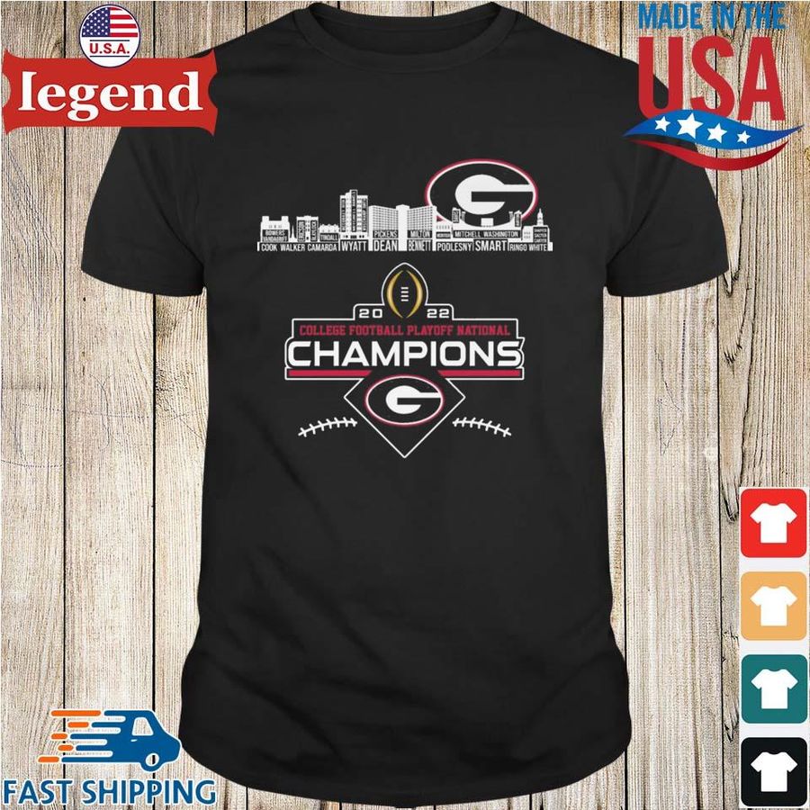 Georgia Bulldogs Skyline 2022 College Football Playoff National Champions shirt