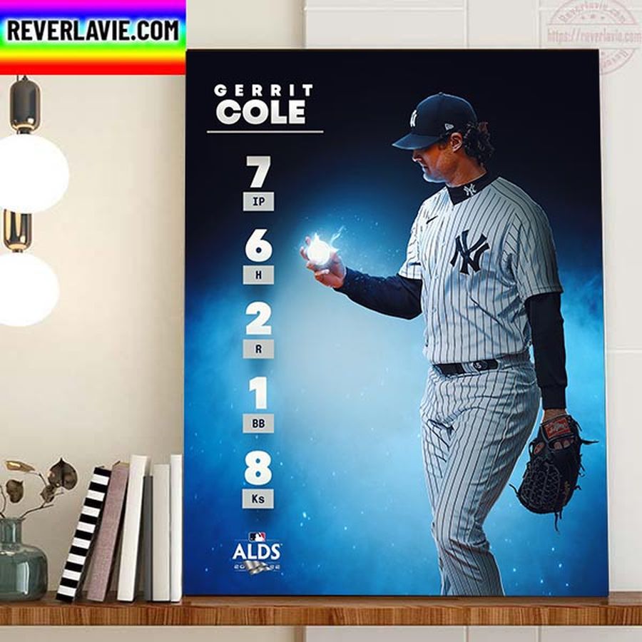 Gerrit Cole Of New York Yankees In ALDS 2022 MLB Postseason Home Decor Poster Canvas