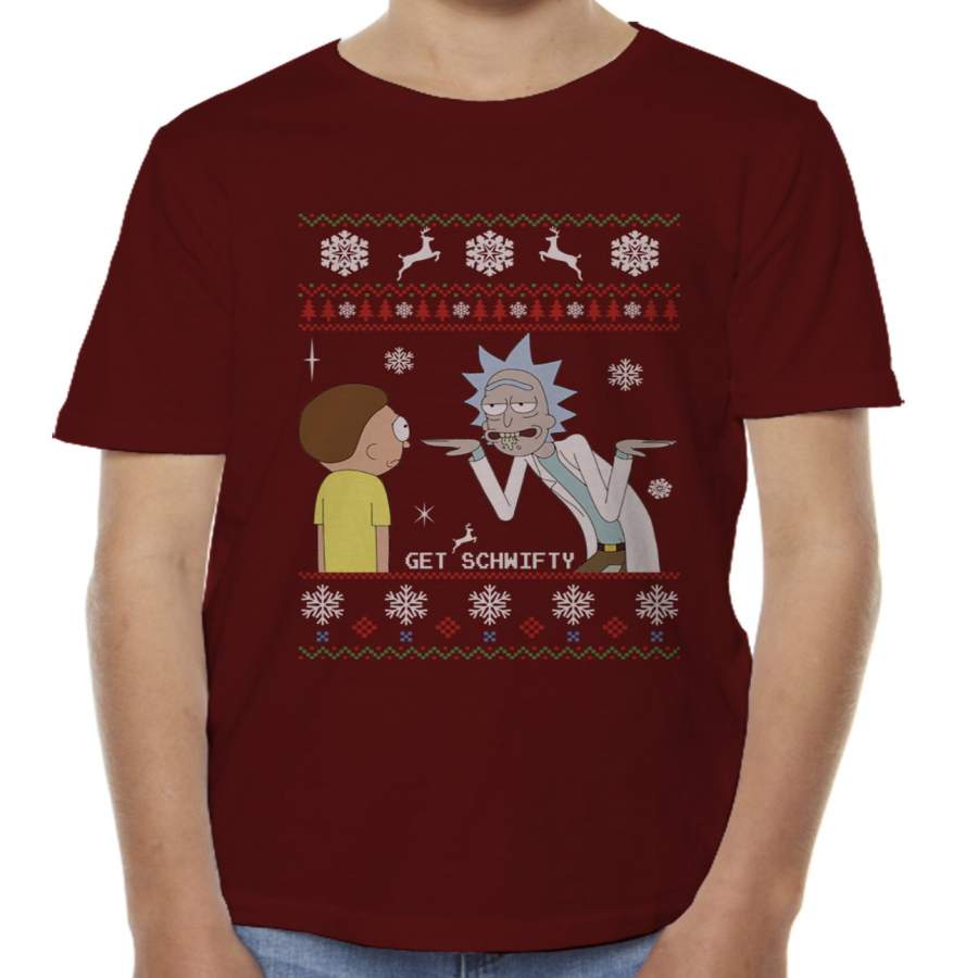 Get Schwifty Ugly Sweater design Kid  Youth T-shirt tee