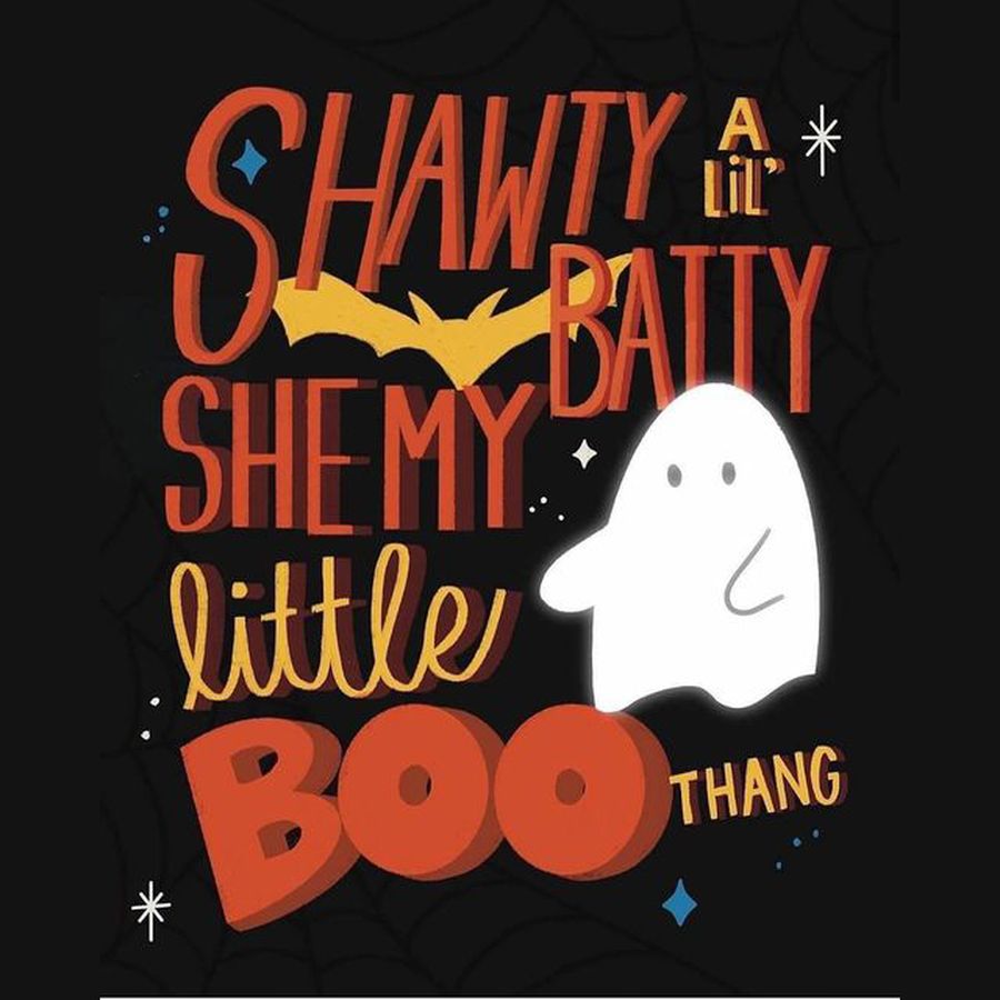 Ghost Shawty A Lil' Batty She My Little Boo Halloween Shirt