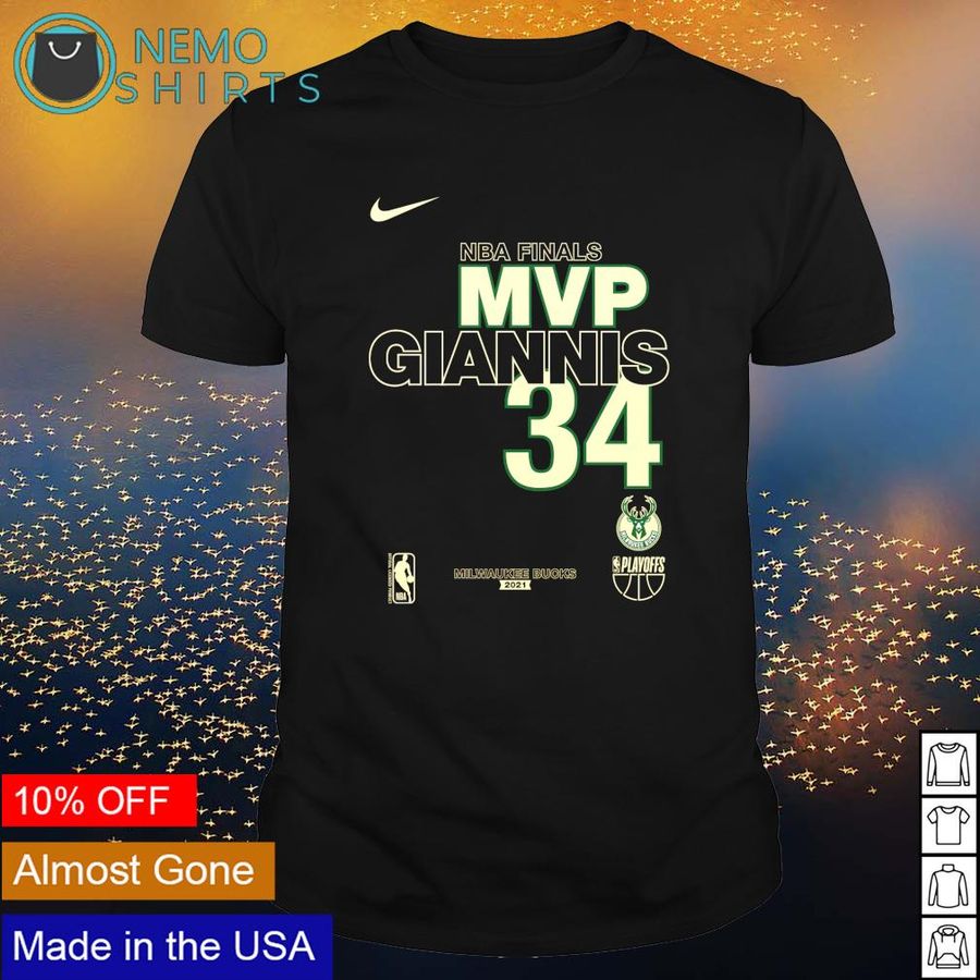 Giannis Antetokounmpo Milwaukee Bucks 2021 NBA Finals Champions MVP shirt
