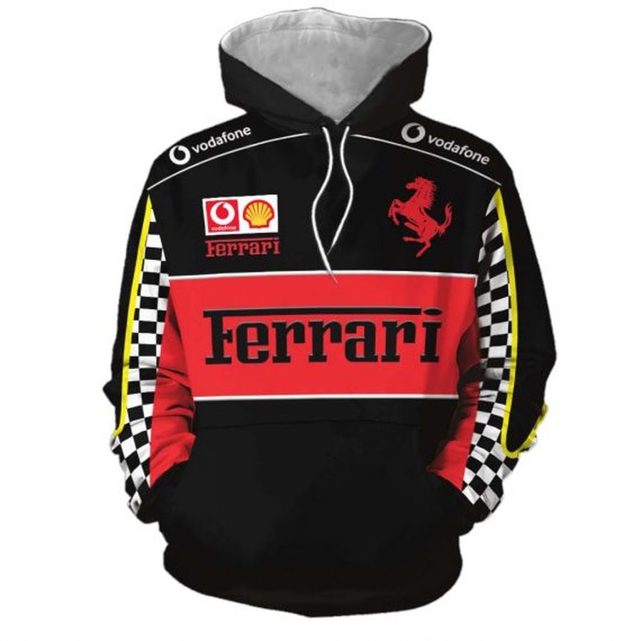 Gift For Racing Lover Ferrari Racing Vodafone Unisex Hoodie Qdh