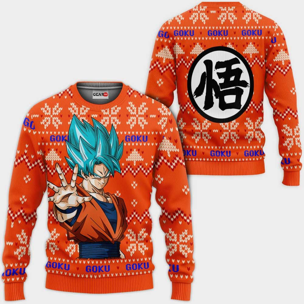 Goku Blue Anime Dragon Ball Ugly Sweater