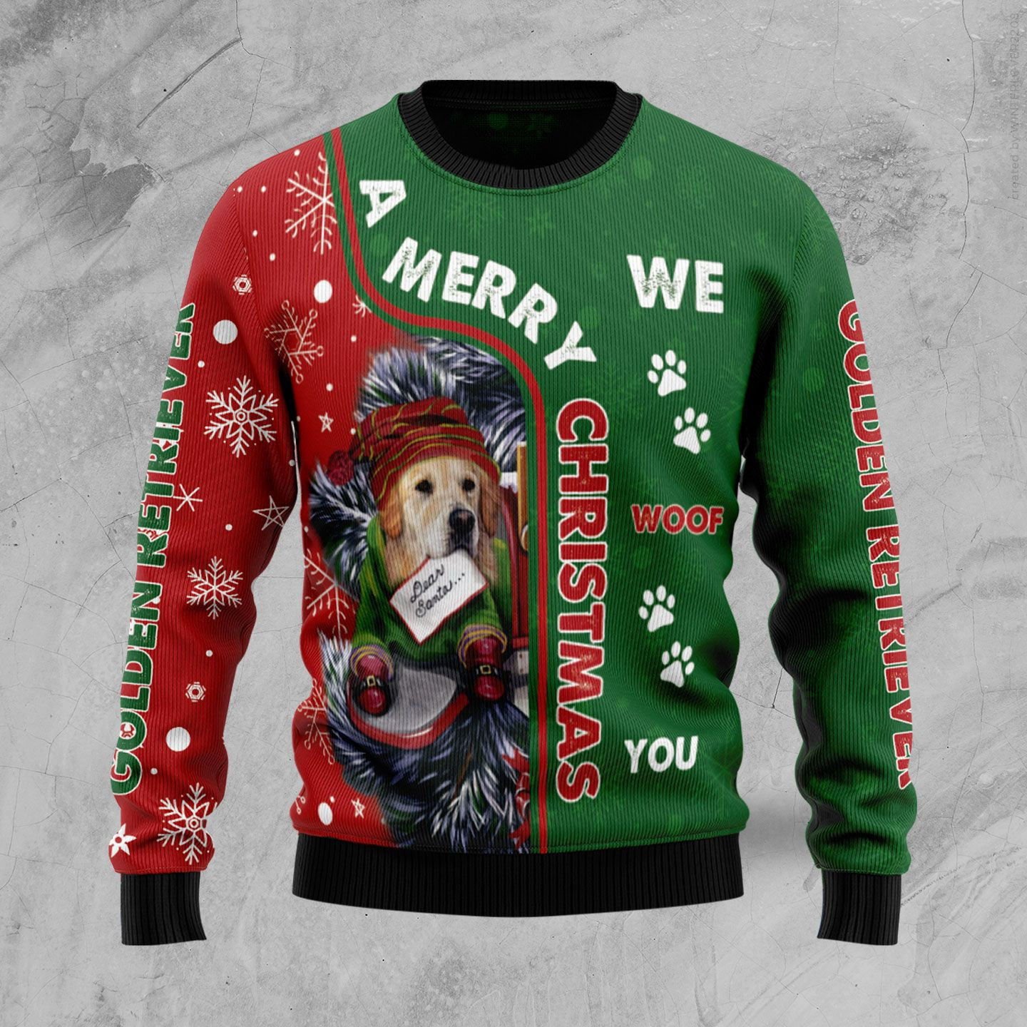 Golden Retriever Ugly Sweater