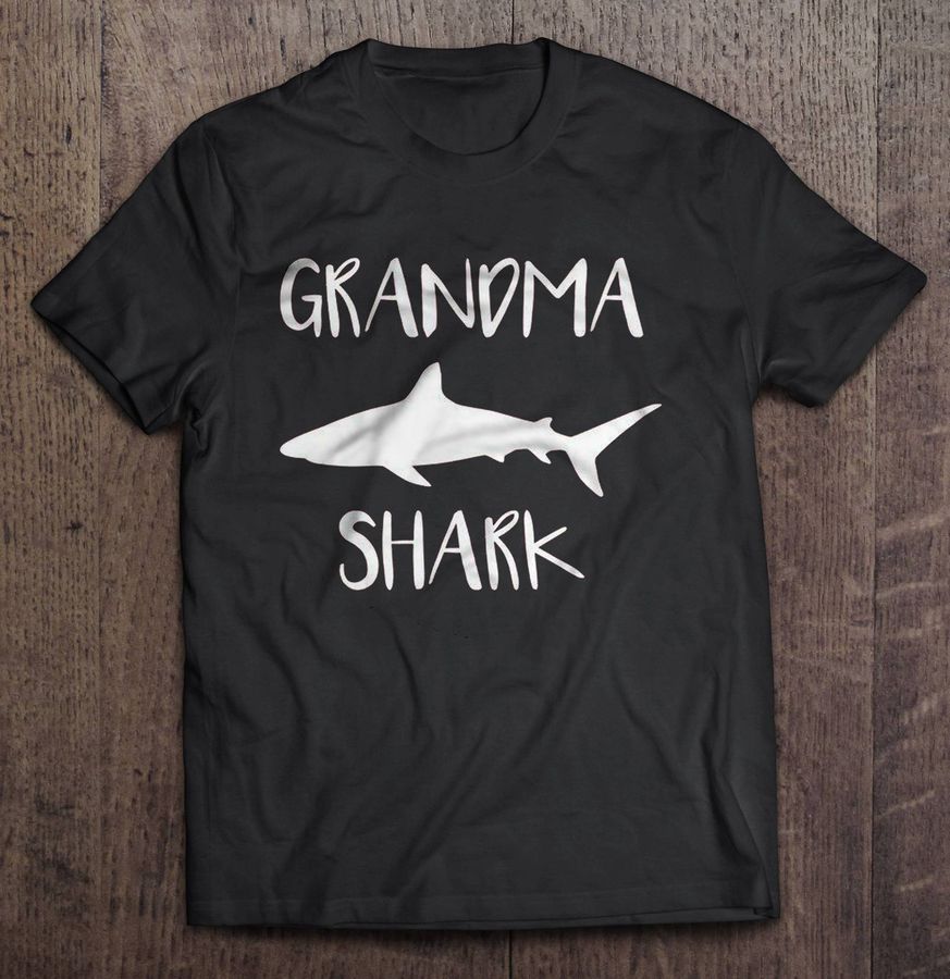 Grandma Shark Black TShirt