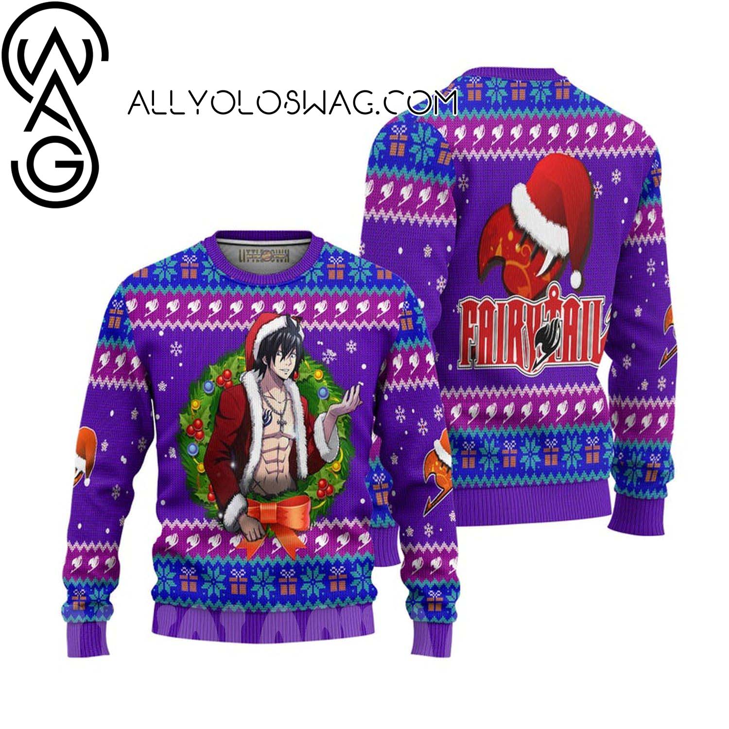 Gray Fullbuster Fairy Tail Anime Ugly Christmas Sweater
