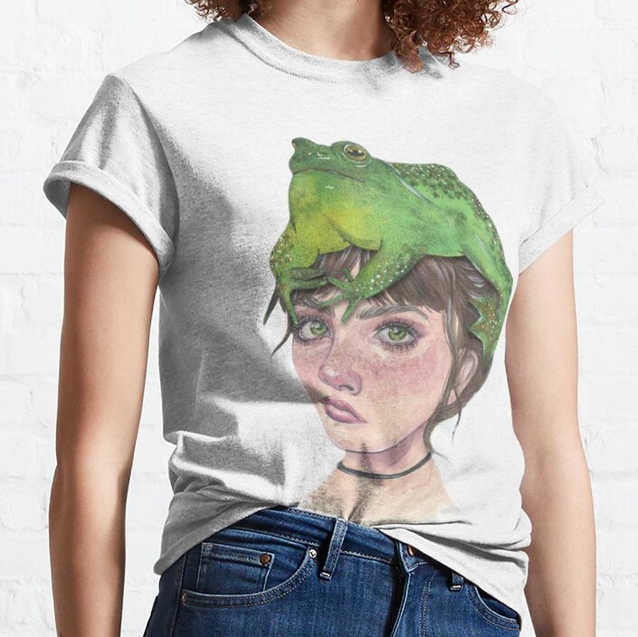 Green nature girl and toad T-shirt collection Classic T-Shirt
