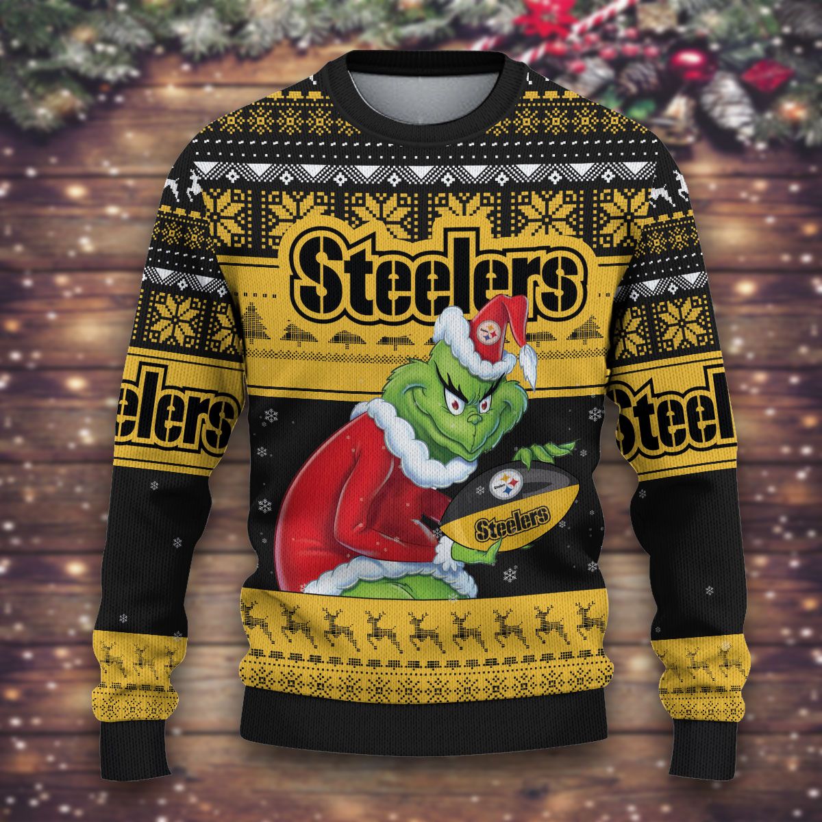 Grinch Pittsburgh Steelers Ugly Sweater