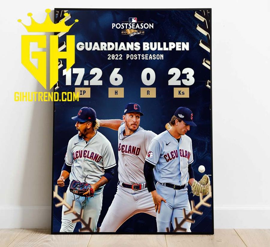 Guardians Bullpen 2022 Postseason MLB Guardians Of The Lead Poster Canvas
