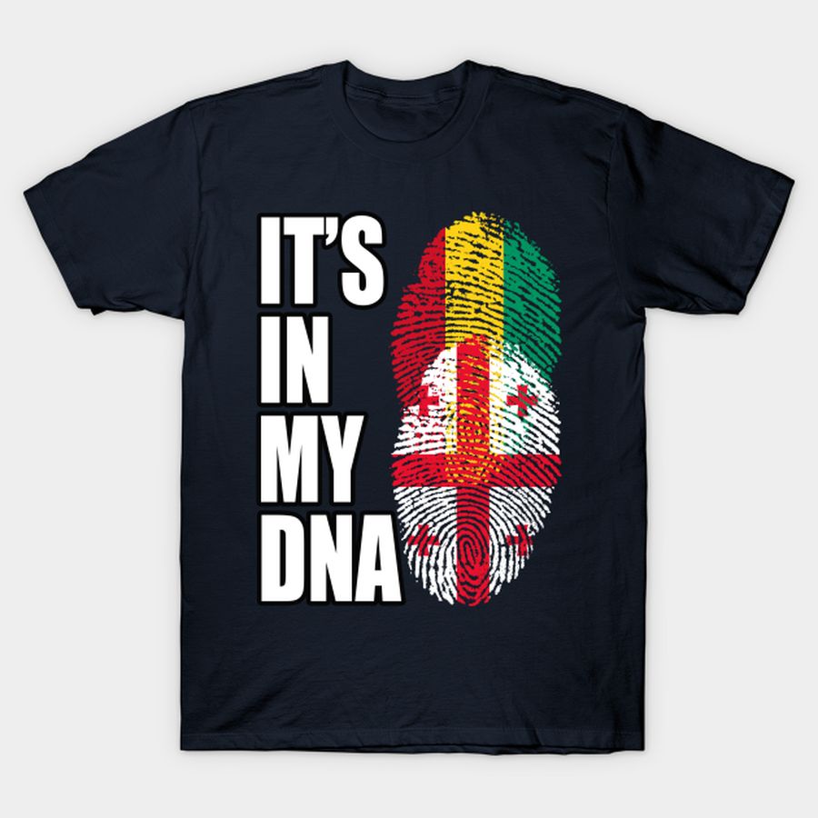Guinean And Georgian Mix Heritage DNA Flag T-shirt, Hoodie, SweatShirt, Long Sleeve