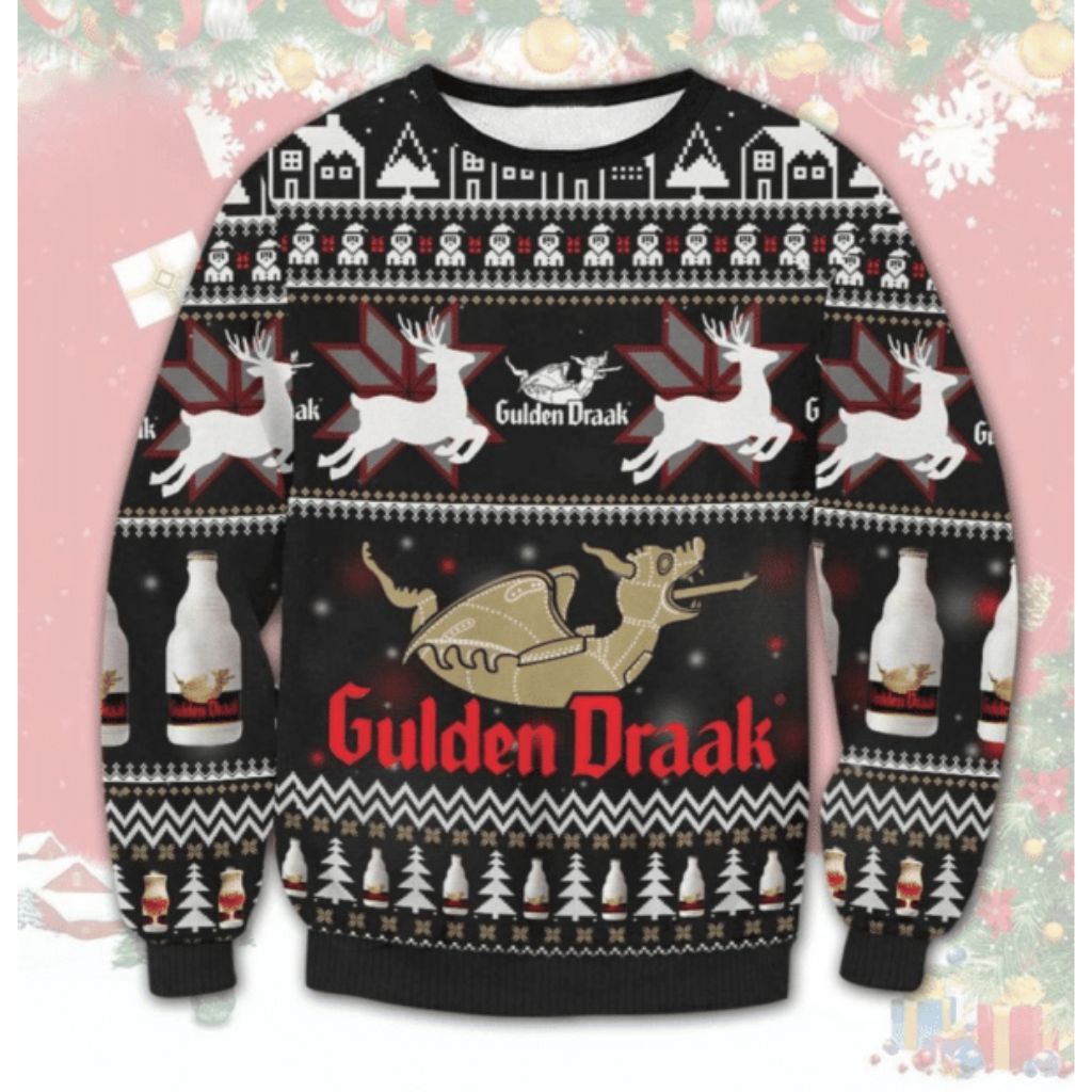 Gulden Draak Beer -  Gulden Draak Beer Gift Fan Ugly Sweater