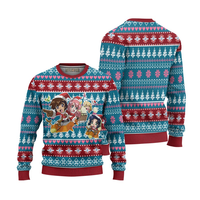 Gundam Team Anime Ugly Christmas Sweater Custom Chibi Xmas Gift