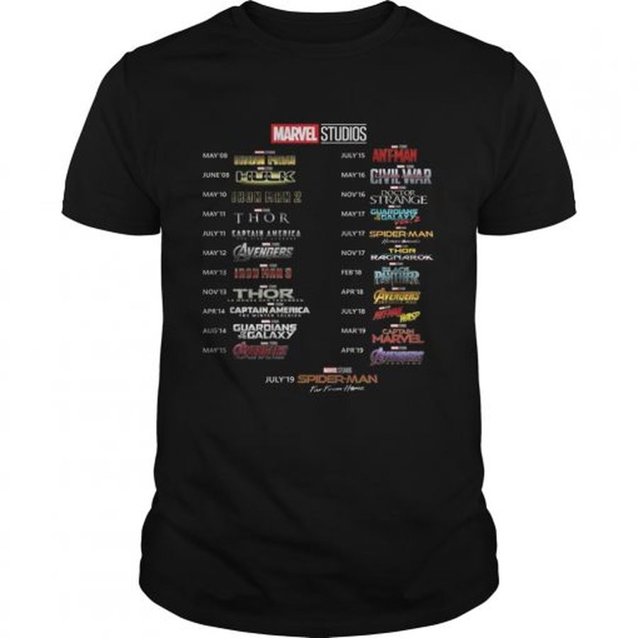 Guys List Marvel Studios 10th Anniversary shirt