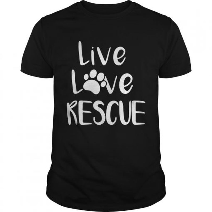 Guys Live love rescue dog shirt