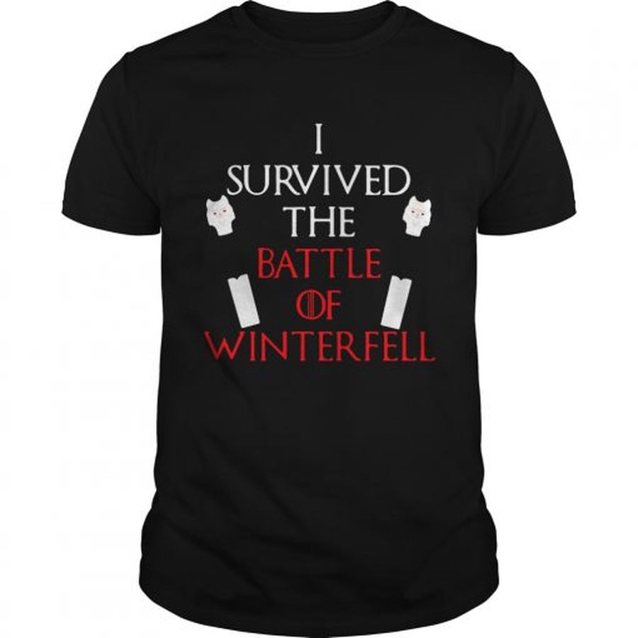 Guys Longclaw of Jon Snow I survived the battle of Winterfell Game of Thrones shirt