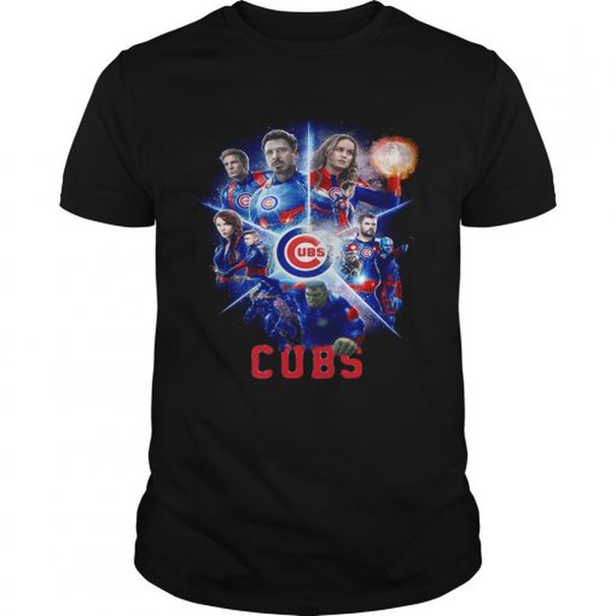 Guys Love both Chicago Cubs and Avengers Endgame shirt