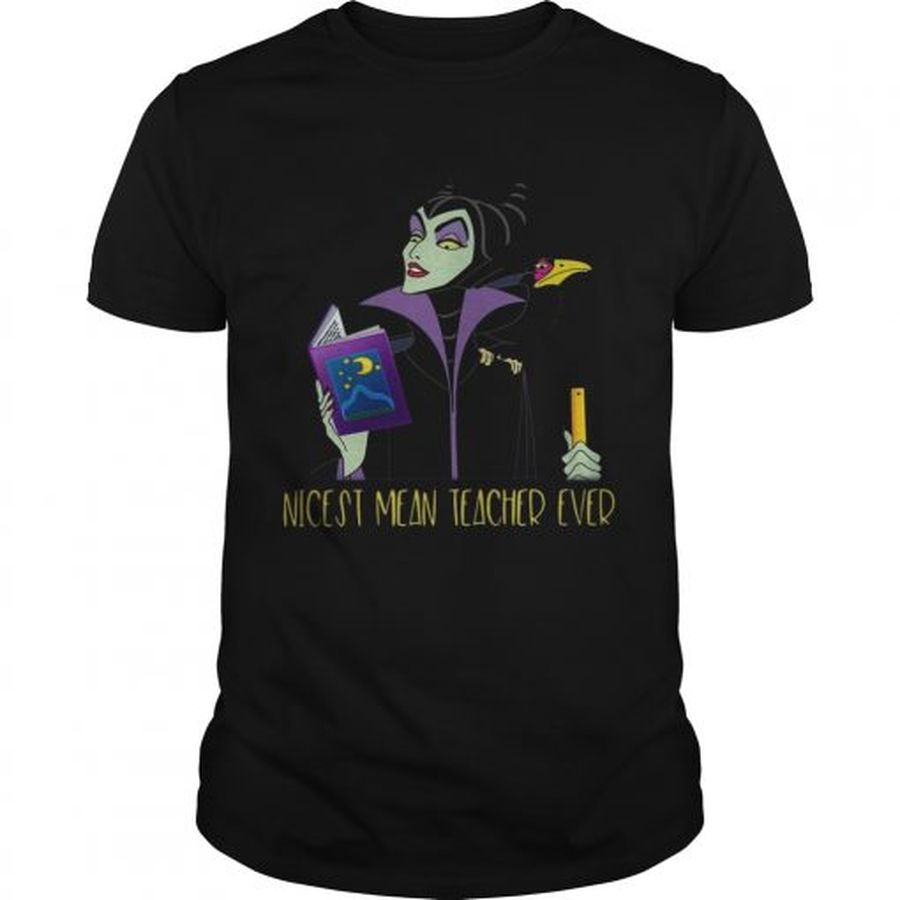 Guys Maleficent Nicest Mean Teacher Ever shirt