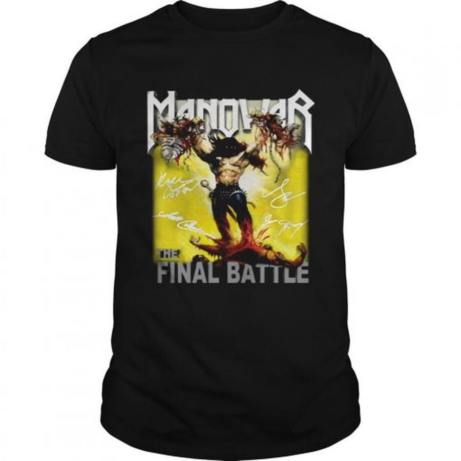 Guys Manowar the final battle shirt