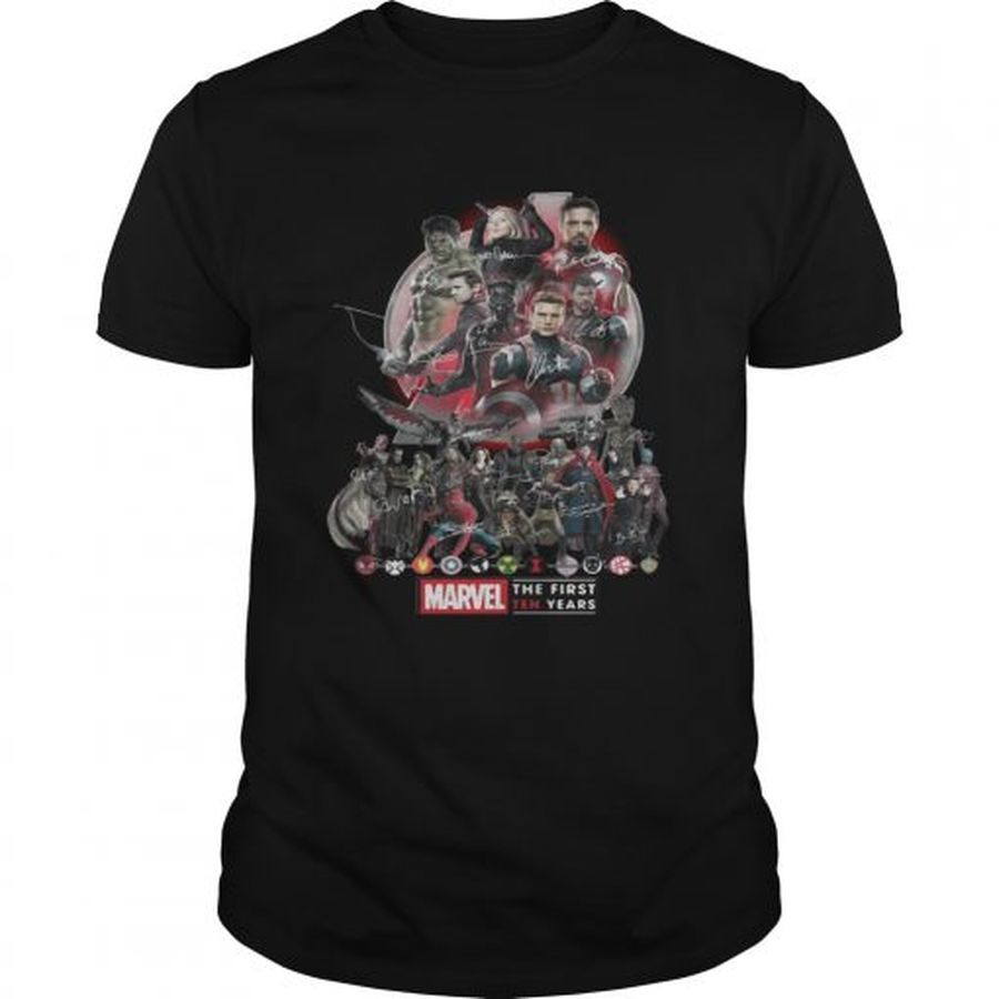 Guys Marvel Avengers Endgame the first ten years shirt