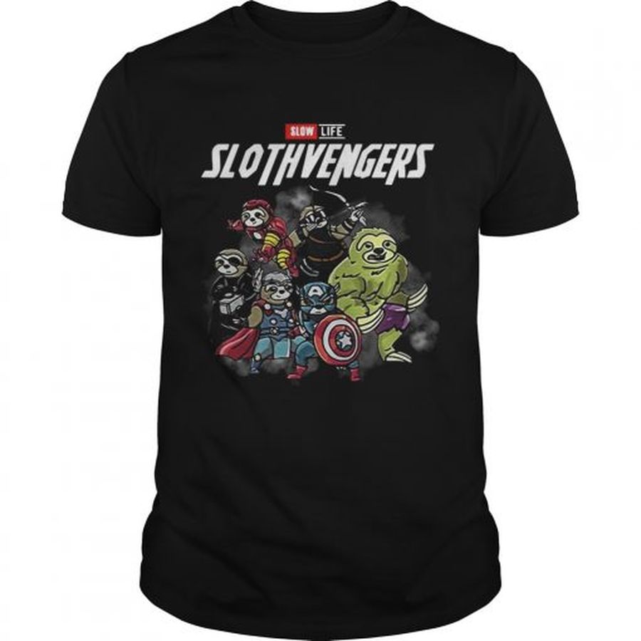 Guys Marvel Avengers Slow life slothvengers shirt