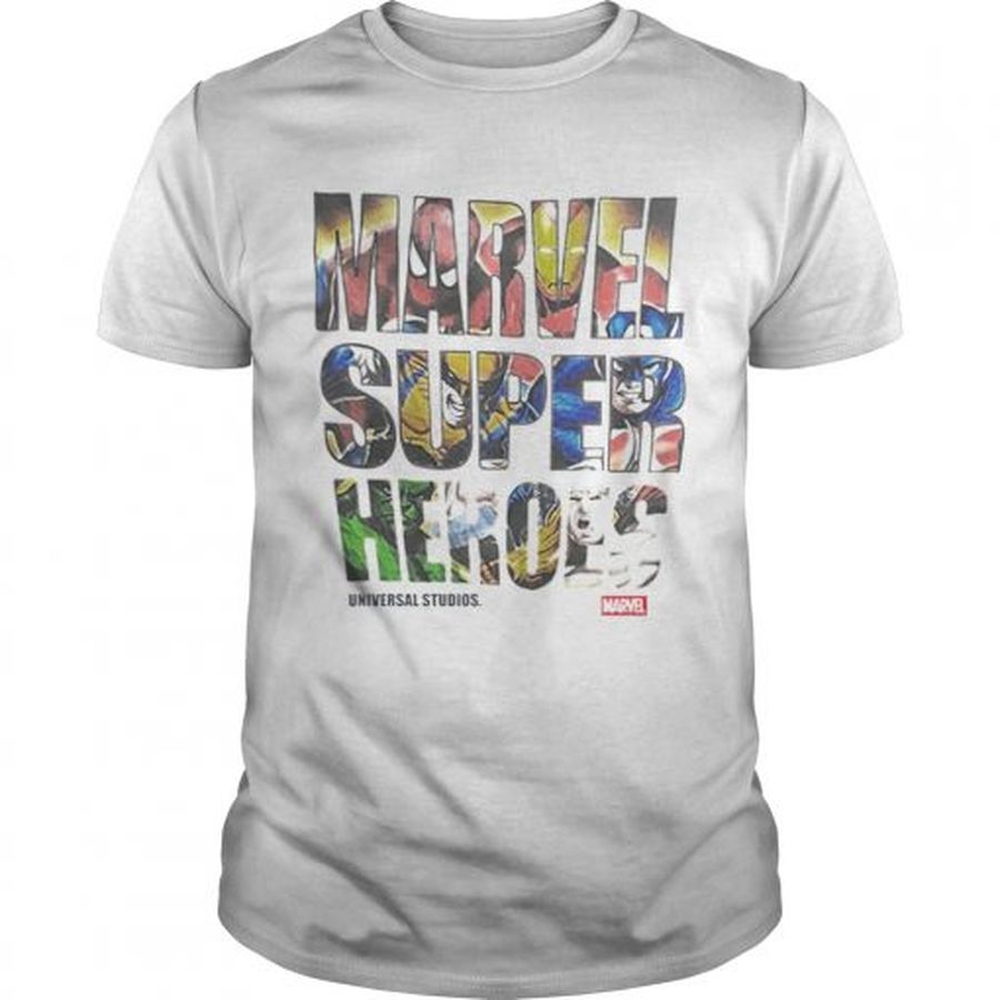 Guys Marvel Super Heroes Universal Studios shirt
