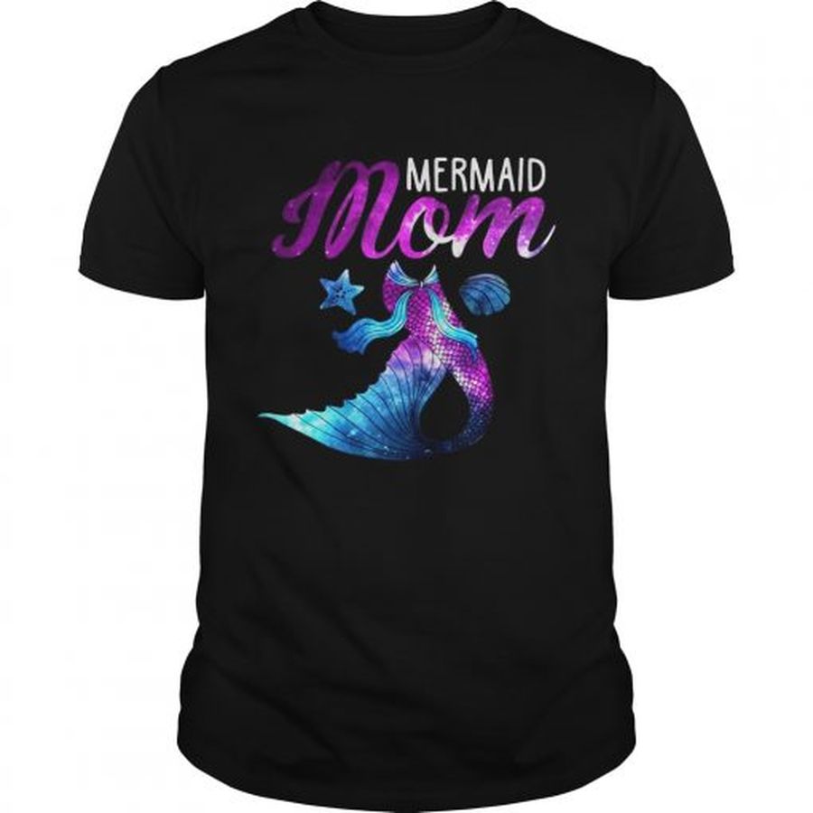 Guys Mermaid Mom Squad Birthday Party Colorful T-shirt