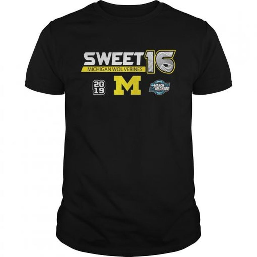 Guys Michigan Wolverines 2019 March Madness Sweet 16 shirt