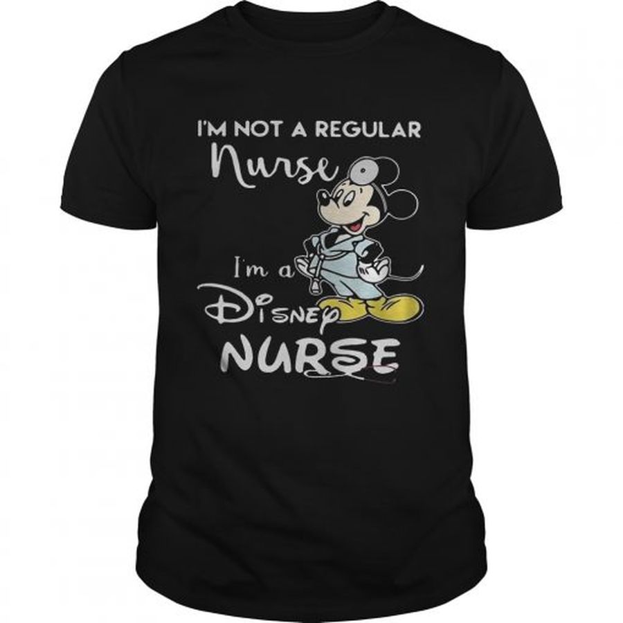 Guys Mickey i m not a regular nurse i m a disney nurse ladies tshirt