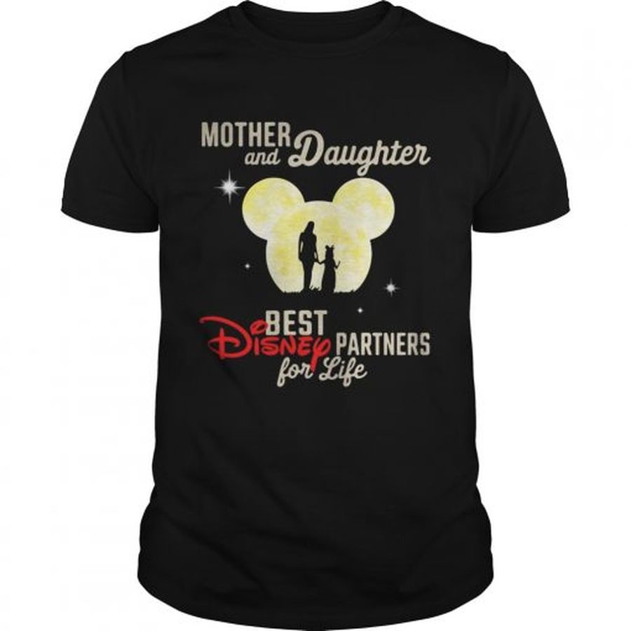 Guys Mickey Moon mother and daughter best Disney partners for life shirt