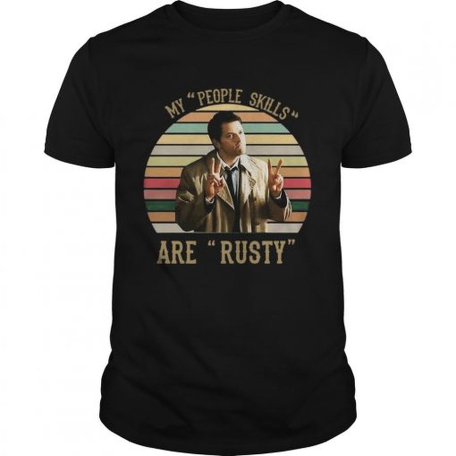 Guys Misha Collins my people skills are Rusty vintage shirt