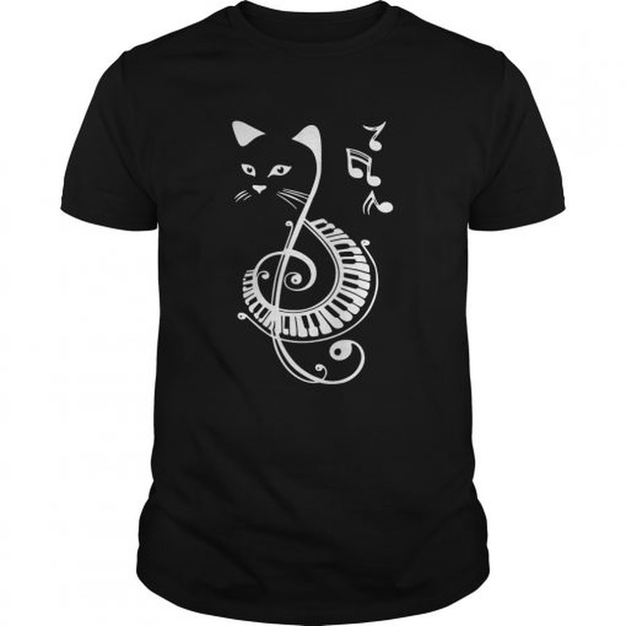 Guys Musical Notes Cat shirt
