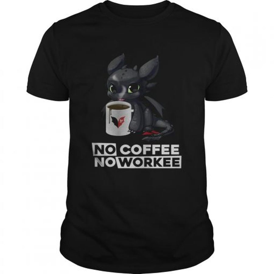 Guys Night Fury no coffee no workee shirt