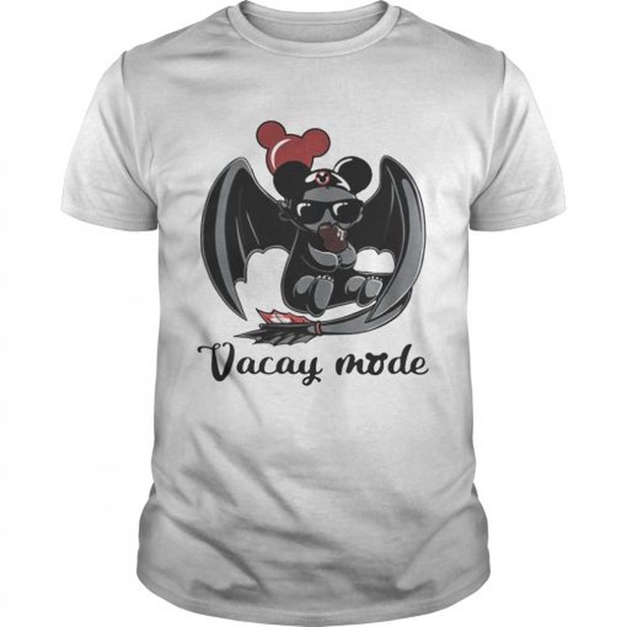 Guys Night Fury Toothless vacay mode balloon mickey mouse shirt