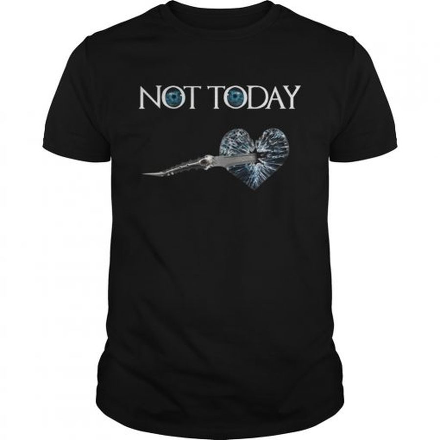 Guys Not Today Arya Stark Dagger On Heart Night King Tshirt