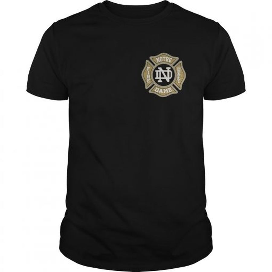 Guys Notre Dame Fire Department Truoc Shirt