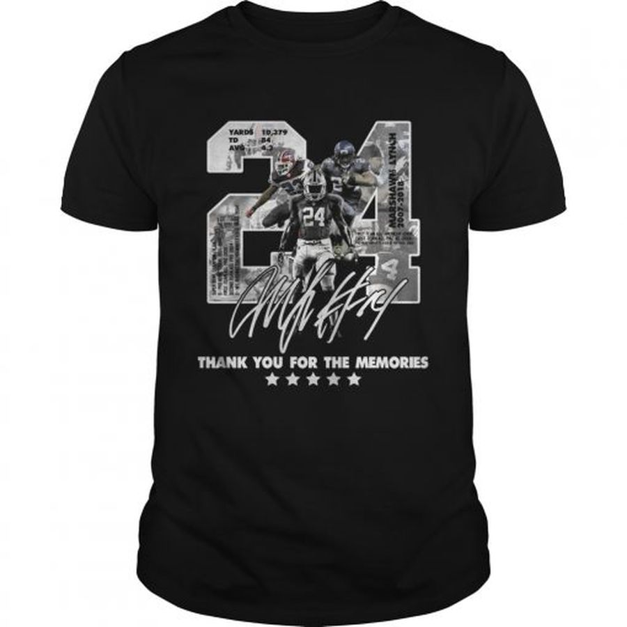Guys Official 24 Marshawn Lynch thank you for the memories shirt