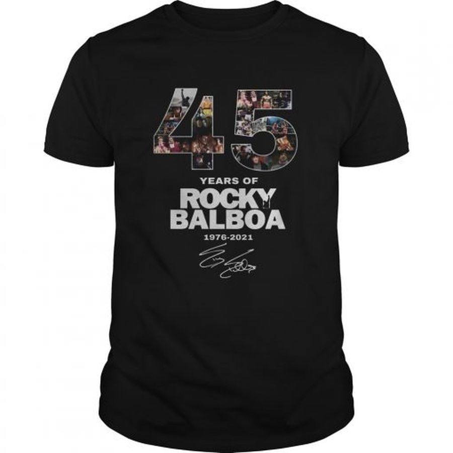 Guys Official 45 years of Rocky Balboa 1976 2021 shirt