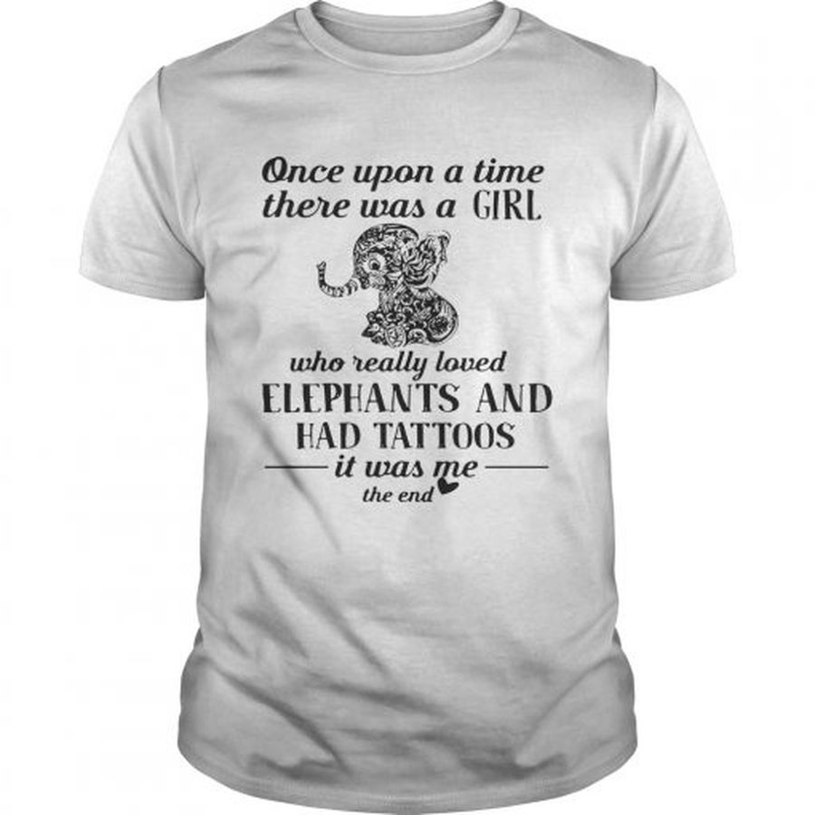 Guys Official once upon a time there was a girl who really loved elephants and had tattoos shirt