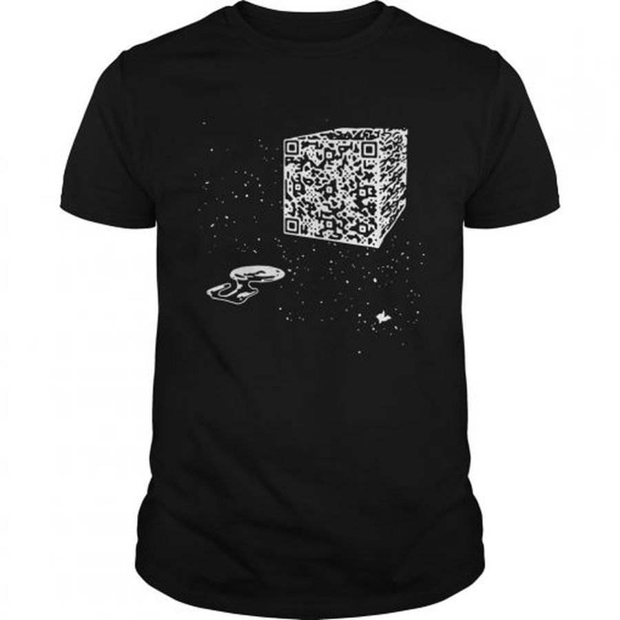 Guys Official we are the borg resistance is futile space qr code men tshirt