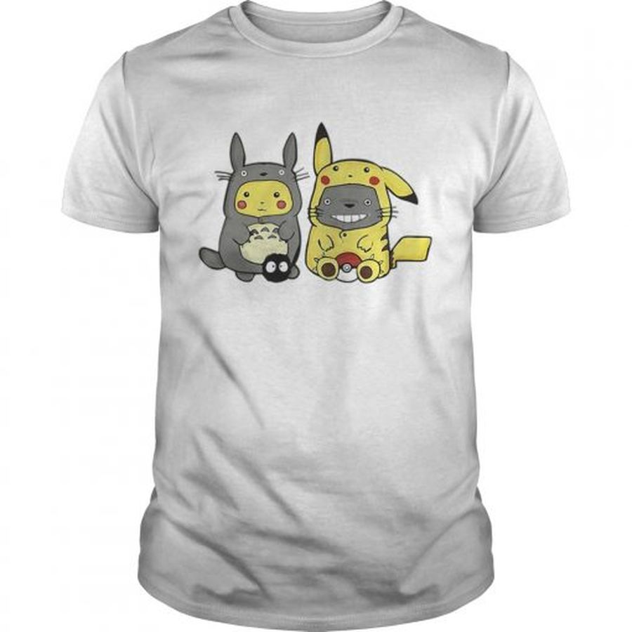 Guys Pikachu and Totoro we are best friend shirt