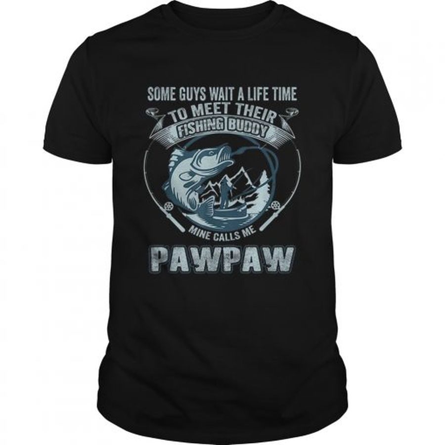 Guys Premium My Fishing Buddy Call Me Pawpaw Shirt