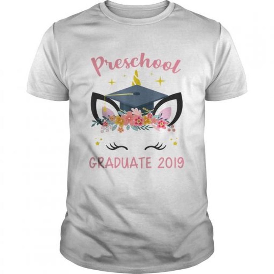 Guys Preschool Graduate 2019 Unicorn Face shirt