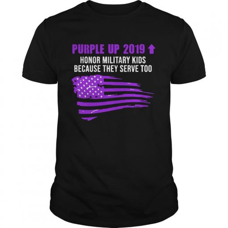 Guys Purple Up 2019 Honor Military Kids Because They Serve Too Tshirt